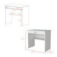 thumbnail image 3 of Nmkwnr Computer Desk with Shelf and Drawer, Writing Table for Office, Home, White, 3 of 7
