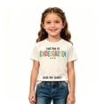 thumbnail image 4 of WEIGFI Toddler Kid Girls Tshirts Kindergarten Graduation Graphic Casual Short Sleeve Clothes Crew Neck Fashion Summer Everyday Wear Soft Party Tops,Beige,2-3 Years, 4 of 4