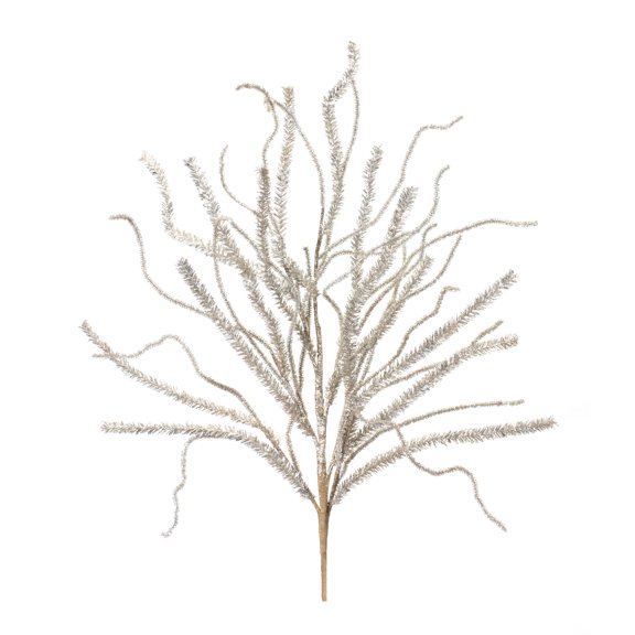Melrose Artificial Glittered Pine Tinsel Branch Sprays - 30" - Set of 2