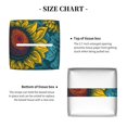 thumbnail image 5 of Sikiie Sunflowers Leather Tissue Box Cover Square, tissue box holder, Tissue Box with Bottom Belt-5.2”x5.2”x5.2”, 5 of 7