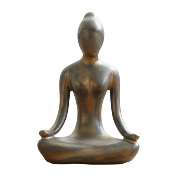 Adornos minimalistas modernos de cerámica para decoración del hogar, figuras abstractas decorativas. Diseño de bronce 1