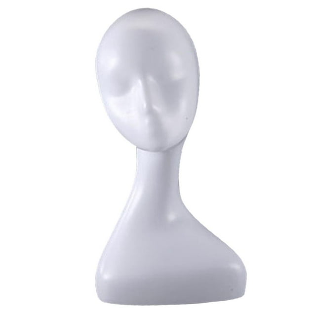 TISHITA Mannequins pour Femmes Modèles de Tête Mannequin Irrégulier Chapeau de Tête Foulard Support de Bijoux Étagère B