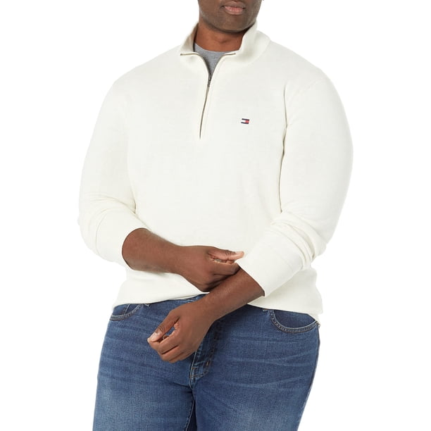 Jersey Tommy Hilfiger para hombre, grande y alto, 2XL, blanco como la nieve