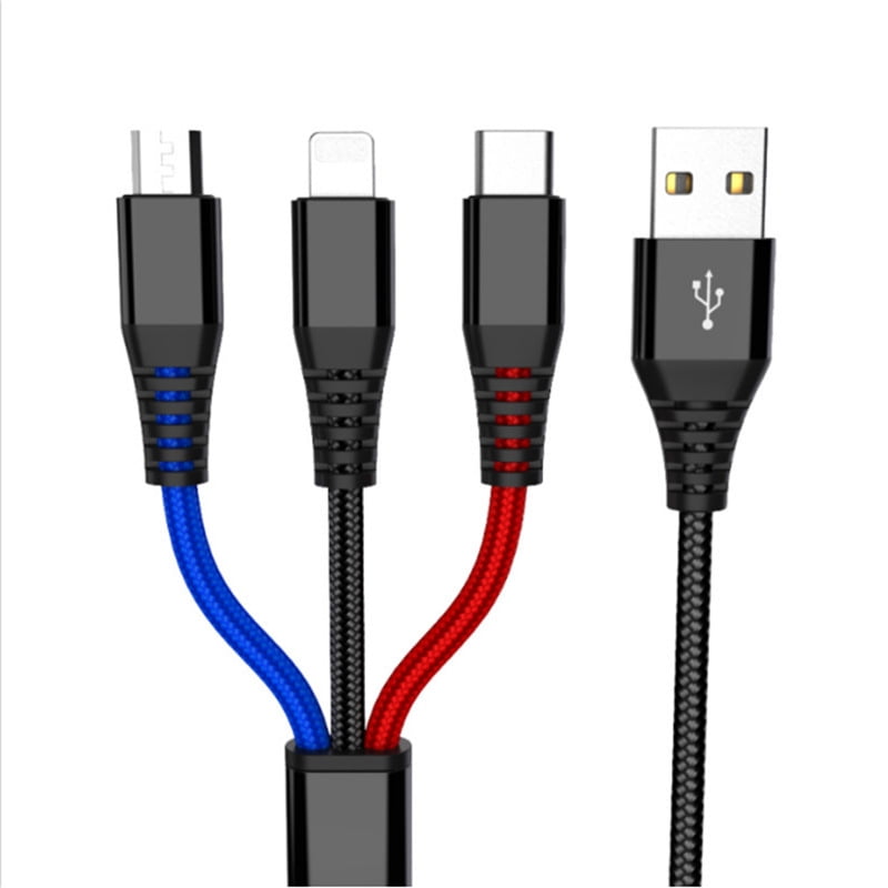 Circles and Strokesthe Square Three-in-One USB Cable is A Universal Interface Charging Cable Suitable for Various Mobile Phones and Tablets