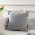 thumbnail image 6 of Decorative Throw Pillow for Sofa Bed Chair, Minimalist Solid Accent Cushion with Piped Edge for Modern Home Comfort and Styling, 6 of 8