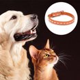 thumbnail image 3 of 10 "-16.5" longitud total piel de gamuza piedras preciosas collar de perro mascota diamante de cristal brillante, 3 of 5
