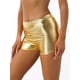 thumbnail image 5 of Pantalones cortos metálicos brillantes para mujer, ropa de discoteca de baile en barra para fiesta Rave, pantalones cortos con efecto mojado, cintura media, cintura elástica, pantalones calientes, 5 of 5
