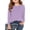 Light Purple -CS52, variant on Dwellite Long Sleeve Shirts for Kids Casual Crewneck Soft Fall Tops Basic Cotton Blend Long Sleeve Tee 3-10 Years Gray 140
