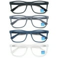 thumbnail image 4 of MODFANS Men's Rectangular Blue Light Reducing Flexible Frame Computer Glasses, 4 Pair, 4 of 4