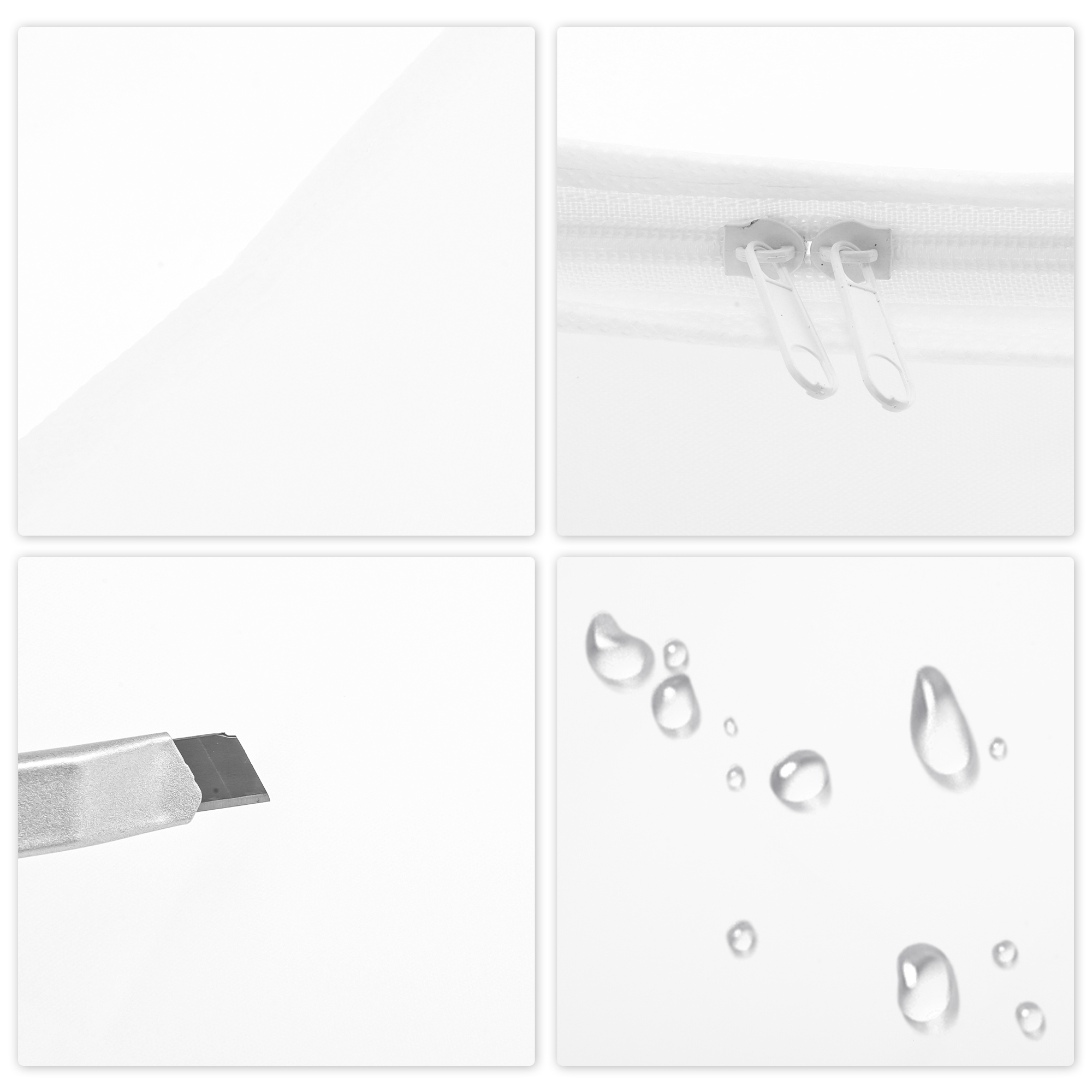 Unique Bargains Durable Storage Bag 1Pc Clear White White 41.34"x17.72"x5.91"
