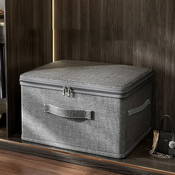 Lided Cationic Clothing Organizer, Bedroom Storage Box, Folding Bedding Socks Underwear Box, Household Multi-Functional Organizer, Fashionable Fabric Storage Box, Toy Book Storage Container