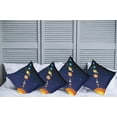 thumbnail image 6 of Ambesonne Space Throw Pillow Cover 4 Pack, Solar System with Sun, 16", Dark Blue Orange, 6 of 6