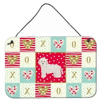 Carolines Treasures CK5825DS812 Cyprus Poodle Love Wall or Door Hanging Prints 8x12 multicolor