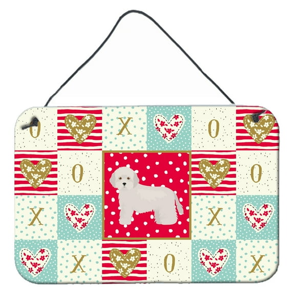 Carolines Treasures CK5825DS812 Cyprus Poodle Love Wall or Door Hanging Prints 8x12 multicolor