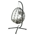 thumbnail image 5 of Dark Grey Hanging Seat Chair With Stand: Stylish And Functional Metal Tube Patio Strong, 5 of 6