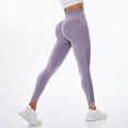 thumbnail image 2 of WAYUTE Yoga Pants Women Tummy Control Non See Through Seamless Push up Solid Color Stretchy Fit Trousers for Workout L, 2 of 3