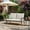 1 Pcs, variant on Howcool Outdoor All-Weather Loveseat with Cushion, Aluminum Frame Sofa Chair with Armrest