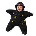 thumbnail image 3 of Halloween Baby Starfish Onesie Unisex Star Suit Hooded Wearable Blanket Footie Jumpsuit, 3 of 8