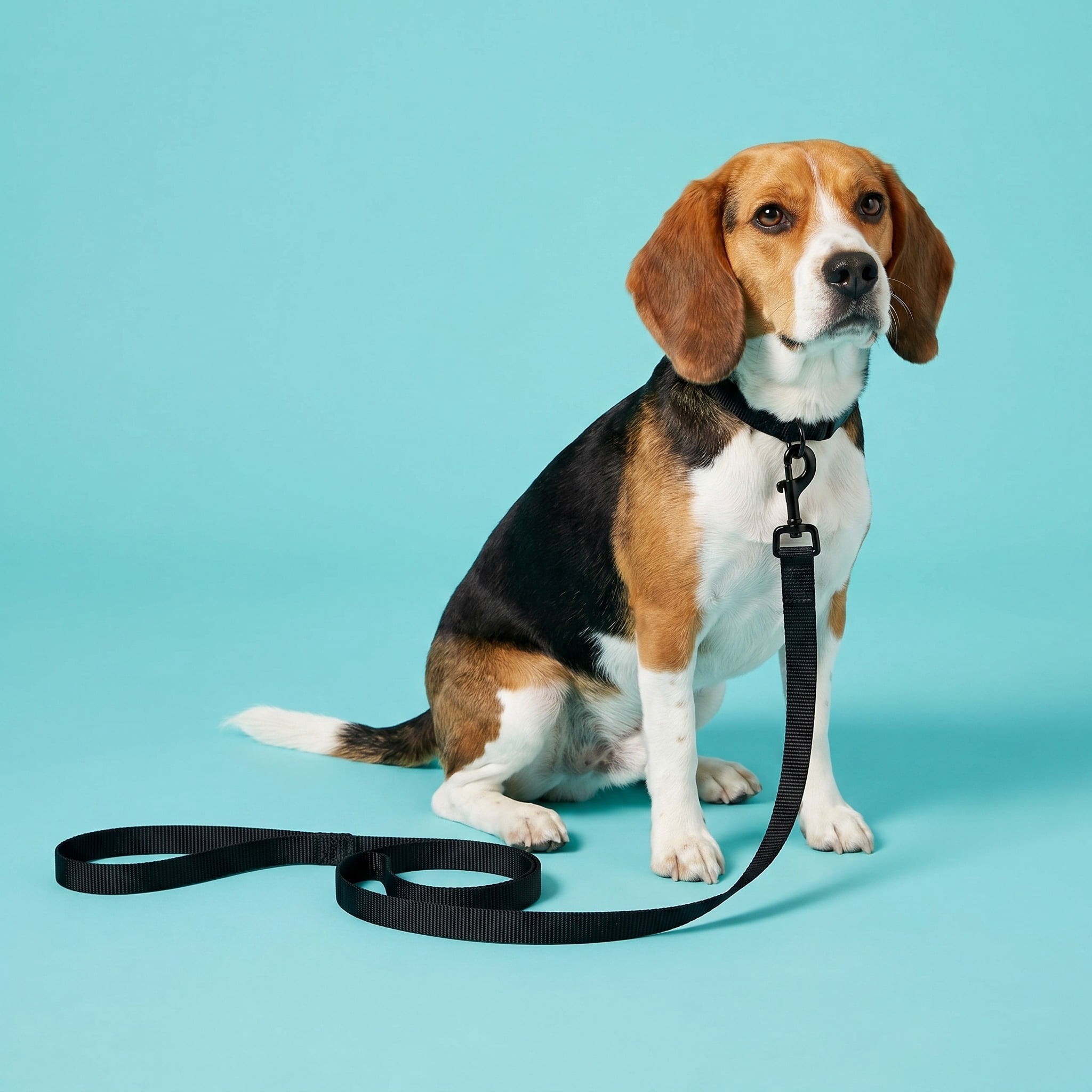Vibrant Life 4' Solid Polyester Leash, Black, M