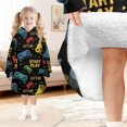 thumbnail image 6 of Game Controller Black Pattern Lamb Fleece Blanket Hoodies for Teens ,Teens Oversize Sherpa Wearable Hooded Blanket Sweatshirt with Super Pockets, 6 of 6