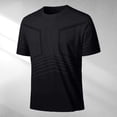 thumbnail image 2 of Ccpelsie Mens Short Sleeve T-Shirt Summer Muscle Slim Fitted Crewneck Longline Tees Shirts for Gym Workout(Black,L), 2 of 4