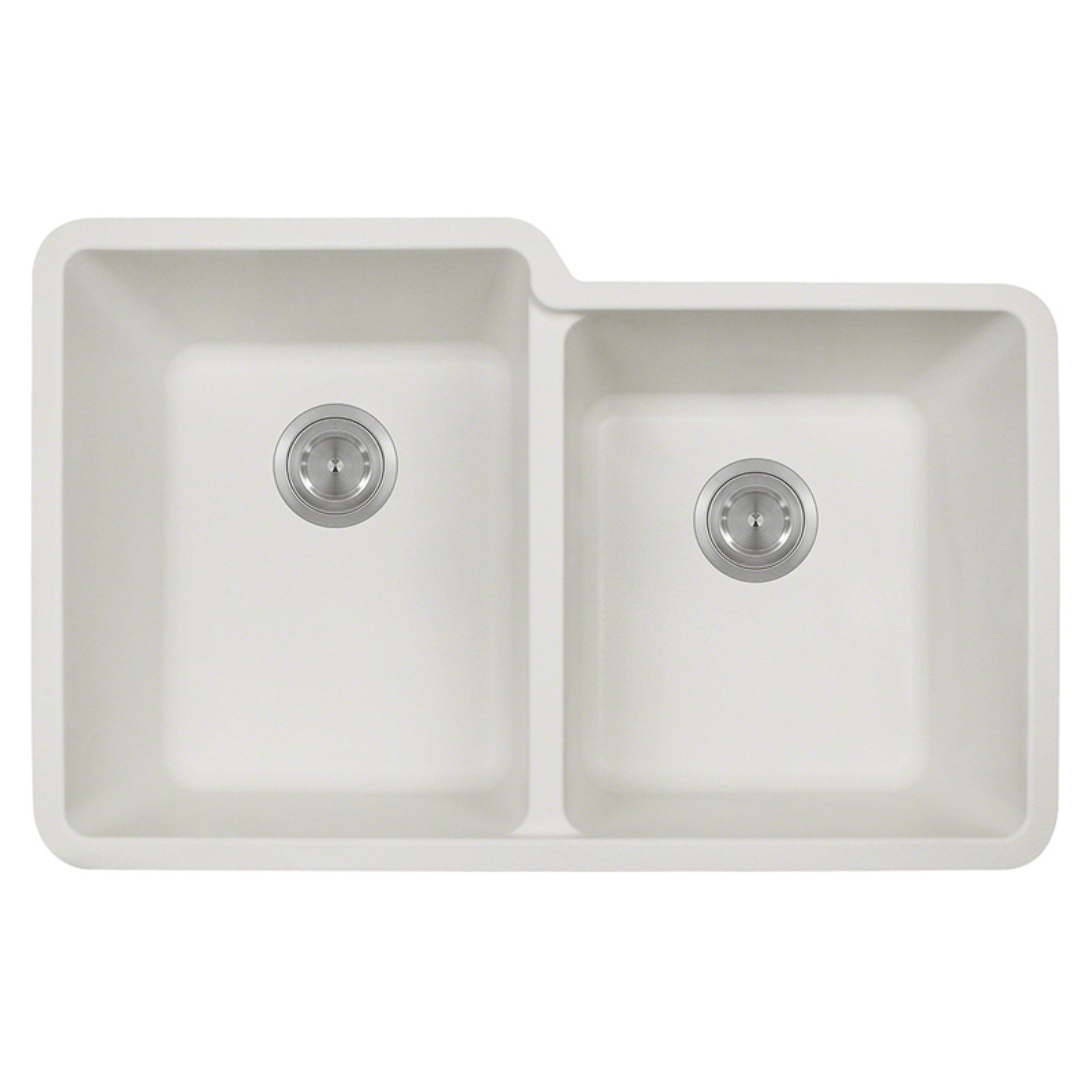 Polaris Sinks P108 Double Offset Bowl Astragranite Kitchen Sink