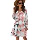 thumbnail image 3 of Vestido sexy para mujer con estampado floral, cuello en V, mangas largas, sin respaldo, corbata elás Abanopi Rosa/L, 3 of 7