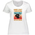 thumbnail image 3 of Inktastic Drummer Funny Retro Plans With My Drums Women's Plus Size T-Shirt, 3 of 5