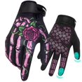 thumbnail image 1 of Guantes de moto RIGWARL para mujer con pantalla táctil Pink Skeleton, 1 of 6