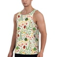 thumbnail image 2 of Gukieu Ladybug And Wild Flowers Print Men's Quick Dry Fitness Vest, Round Neck Sleeveless Fitness Bodybuilding Top-X-Large, 2 of 7