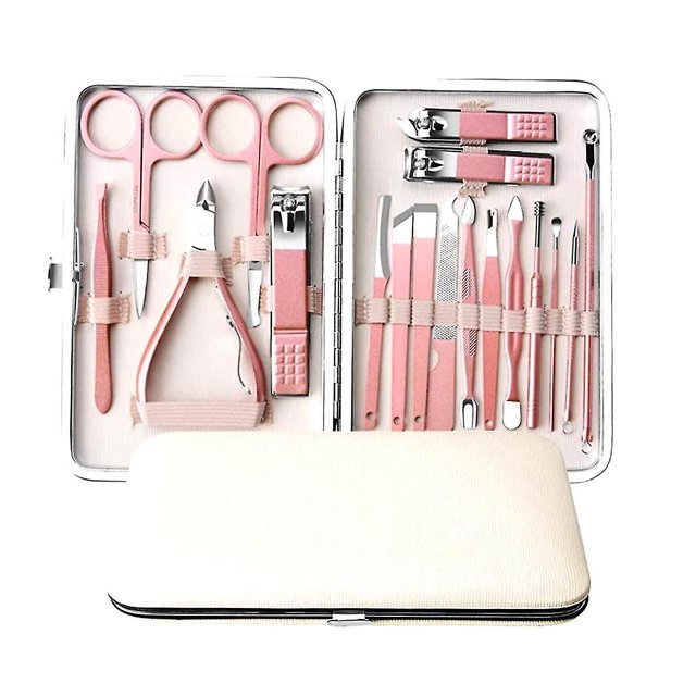 Ensemble de Manucure 18 Pcs Kit Coupe-Ongles Professionnel - Kit de Toilettage en Acier Inoxydable
