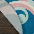 thumbnail image 5 of Nourison Grafix Geometric Blue Multi Colored 5'3" x ROUND Area Rug, (5 Round), 5 of 8
