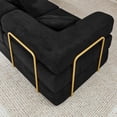 thumbnail image 3 of 108'' Modular Sectional Sofa, L-Shape Chaise Boneless Cloud Couch, Sponge Compression Fold-Out Sofa Bed with Removable Backrest, No Assembly,Black, 3 of 10
