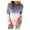 Pink, variant on Long Sleeve T Shirts for Women Plus Size Tie-Dye Gradient Print Crewneck Sweatshirts Loose Fit Pullover Purple
