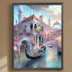 thumbnail image 1 of Cuadros Decorativos 5D bricolaje redondo completo taladro diamante pintura pequeña ciudad barco decoración del hogar Wdftyju de costura negro 4 estilos, 1 of 7
