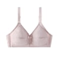 thumbnail image 2 of SROBPTY Plus Size Bras for Women, Womens Everyday Bras, Women Wireless Lace Breathable Supportive Lift Thin Padded Everyday Bra Beige,36/80C, 2 of 5