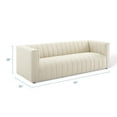 thumbnail image 3 of Tufted Sofa, Fabric, Beige, Modern Contemporary Urban Design, Living Lounge Room Hotel Lobby Hospitality, 3 of 9