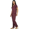 thumbnail image 3 of Stylore Two Piece Pajamas Set Soft Short-Sleeve Top Pants Loungewear Wine XL, 3 of 6
