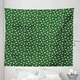 thumbnail image 1 of Plumeria Tapestry, Continuous Minimal Design of Monstera Leaves Tropical Jungle Flowers, Fabric Wall Hanging Decor for Bedroom Living Room Dorm, 5 Sizes, Charcoal Grey and Green, by Ambesonne, 1 of 1