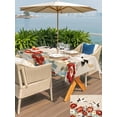 thumbnail image 5 of Outdoor Tablecloth with Umbrella Hole for Patio/Picnic/Party/Camping, Farmhouse Flowers Waterproof Table Cloth Rectangle Table Cover Washable, Japanese Style Peony Floral White Bird (54"x 80"), 5 of 8