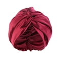 thumbnail image 1 of Adjustable Satin Faux Silk Bonnet Front Knot Back Adjustable Buckle Large Long Curly Hair Wrap Elastic Drawstring Beauty Hat, 1 of 10