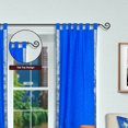 thumbnail image 2 of Blue  Tab Top  Sheer Sari Curtain / Drape / Panel   - 43W x 120L - Pair, 2 of 4