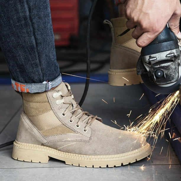TIMIFIS Steel Toe Shoes for Men Waterproof Slip Resistant Work Sneakers  Athletic Durable Lightweight Comfortable Water Resistant Indestructible