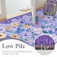 thumbnail image 6 of DUKINO 6x9 Area Rug, Floral Rugs for Living Room, Lightweight Non Slip Washable Indoor Low Pile & Non-Shedding Boho Design Carpet for Bedroom, Living Room, Dining Room, Purple, 6 of 8