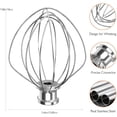thumbnail image 5 of Stainless Steel 3-Piece Mixer Set for KitchenAid 6QT Bowl-Lift Stand Mixers, Includes Mixing Bowl with Handle, Flat Beater & Whisk Attachment, Heavy Duty & Dishwasher Safe, 5 of 11
