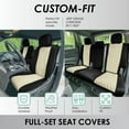 thumbnail image 2 of For 2011–2021 Jeep Grand Cherokee FH Group Neoprene Waterproof Custom Fit Car Seat Covers - Full Set Beige, 2 of 5