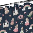 thumbnail image 3 of Princess Castle Rainbow Pattern Shower Curtain 36"x72" ,Bathroom Decorative Shower Curtains Set with 12 Hooks,Modern Waterproof Washable Shower Curtain, 3 of 6