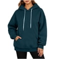 thumbnail image 3 of Oversized Sweatshirt for Women Long Sleeve Solid Color Round Neck Drop Shoulder Loose Top Winter Clothes Casual Fall Outfits, 3 of 7