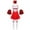 Red, variant on Alvivi Cheer Leader Performance Dress for Girls Cheerleading Outfits Carnival Fancy Party Dress Up Blue 3-4
