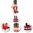 thumbnail image 2 of SHISUYAN 1Set Red Wooden Nutcracker Ornament Tabletop Display for Children and Family, 2 of 8